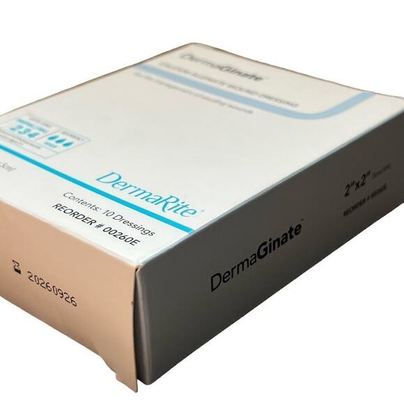 DermaRite DermaGinate Calcium Alginate Wound Dressing 2x2 inch Box of 9 - Picture 6 of 6
